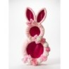 Pink Bunny Wreath with Florals – Spring Easter Door Hanger Decoration