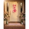 Pink Bunny Wreath with Florals – Spring Easter Door Hanger Decoration