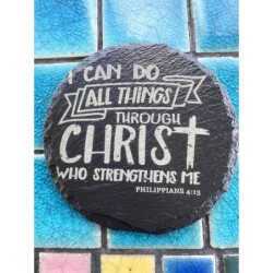 Slate Coasters - Christian Quotes (set of 4)