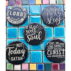 Christian Slate Coaster-set of 4