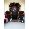 Red and White Heart Wreath with LOVE Sign – Handmade Valentine Door Decor