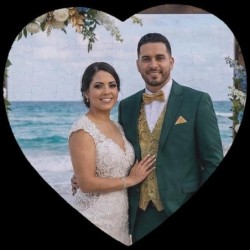Custom Heart-Shaped Wedding Photo Puzzle – Valentine’s Day Gift