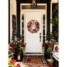 Ladybug Wreath for Front Door | Spring Summer Wreath | Red Black White Garden Door Decor | Whimsical Handmade Porch Wreath