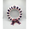 Patriotic Wreath Red White Blue Front Door Decor Americana July 4th