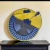 Blue & Gold Glam Charger Plate: 13" Decorative Tablescape Centerpiece