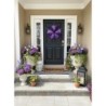 24 Inch Purple Mesh Door Wreath – Handmade Fluffy Front Door Decor