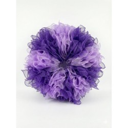 24 Inch Purple Mesh Door Wreath – Handmade Fluffy Front Door Decor