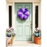 24 Inch Purple Mesh Door Wreath – Handmade Fluffy Front Door Decor